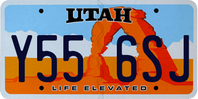 UT license plate Y556SJ