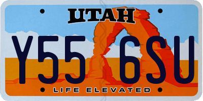 UT license plate Y556SU