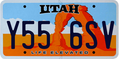 UT license plate Y556SV