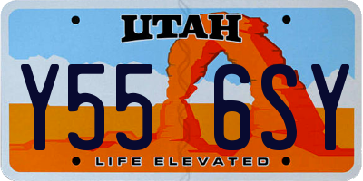 UT license plate Y556SY
