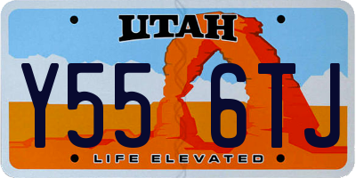 UT license plate Y556TJ