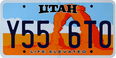 UT license plate Y556TO