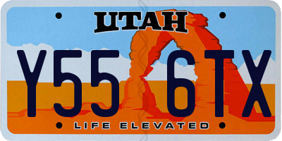 UT license plate Y556TX