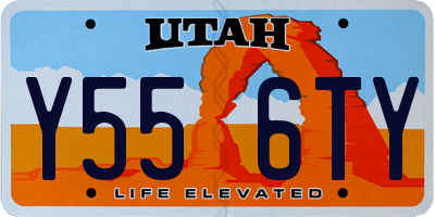 UT license plate Y556TY
