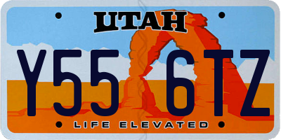 UT license plate Y556TZ