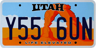 UT license plate Y556UN