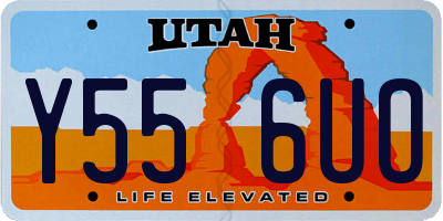 UT license plate Y556UO