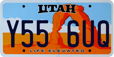 UT license plate Y556UQ