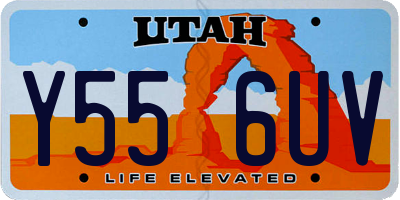 UT license plate Y556UV