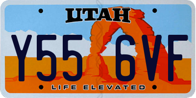 UT license plate Y556VF
