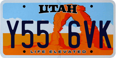 UT license plate Y556VK