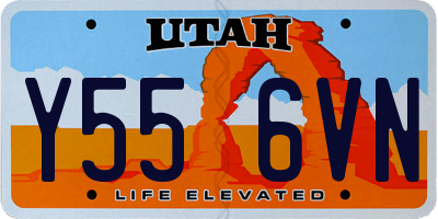 UT license plate Y556VN