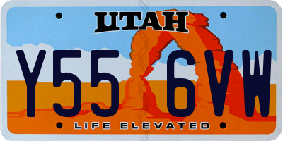 UT license plate Y556VW