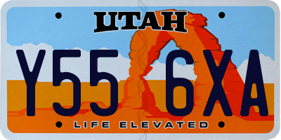 UT license plate Y556XA
