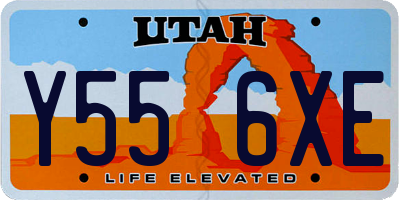 UT license plate Y556XE