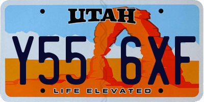 UT license plate Y556XF