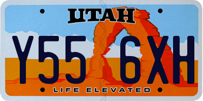 UT license plate Y556XH