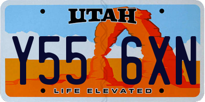 UT license plate Y556XN