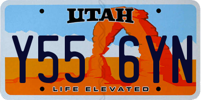 UT license plate Y556YN