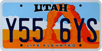 UT license plate Y556YS