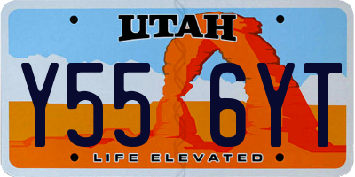 UT license plate Y556YT