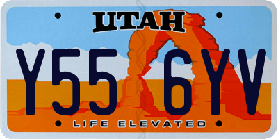 UT license plate Y556YV