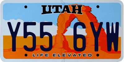 UT license plate Y556YW
