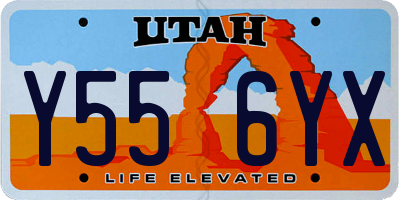 UT license plate Y556YX