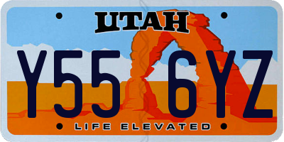 UT license plate Y556YZ