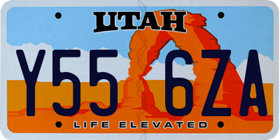 UT license plate Y556ZA