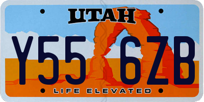 UT license plate Y556ZB
