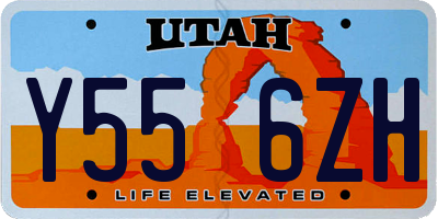 UT license plate Y556ZH