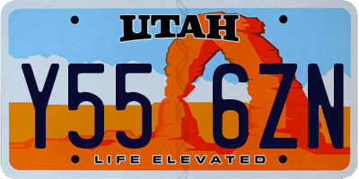 UT license plate Y556ZN