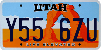 UT license plate Y556ZU