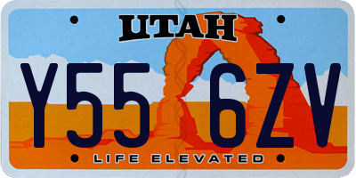 UT license plate Y556ZV