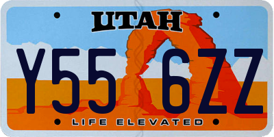 UT license plate Y556ZZ