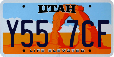 UT license plate Y557CF