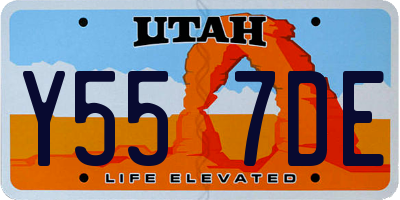 UT license plate Y557DE