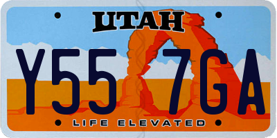 UT license plate Y557GA