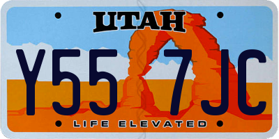 UT license plate Y557JC