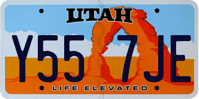 UT license plate Y557JE