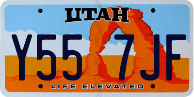 UT license plate Y557JF