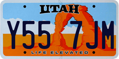 UT license plate Y557JM