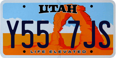 UT license plate Y557JS