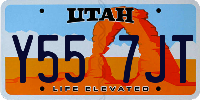 UT license plate Y557JT