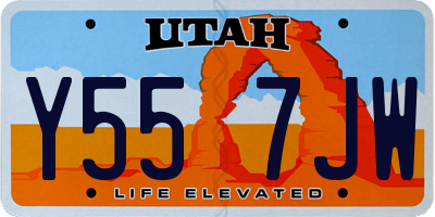 UT license plate Y557JW