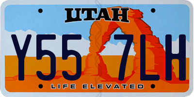 UT license plate Y557LH