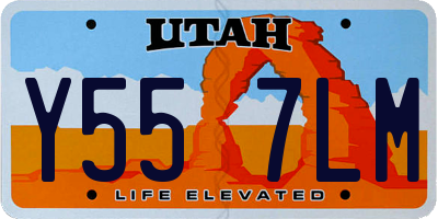 UT license plate Y557LM