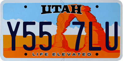 UT license plate Y557LU