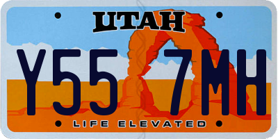 UT license plate Y557MH